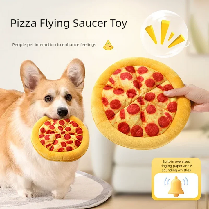 Pizza Squeaky Toy for Dogs & Cats